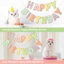 Happy Birthday Banner - 9ft Pre-Strung Happy Birthday Sign for Women, Men, Girls, Boys - No DIY Birthday Decorations & Party Supplies(Macaron)