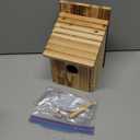 Wood Bird Houses for Outside with Pole Wooden Bird House for Finch Bluebird Cardinals Hanging Birdhouse Clearance Garden Country Cottages