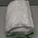 Amazon Basics 2 Piece Quick-Dry Oversize Bath Towel, 100% Cotton, White, 62" x 30"