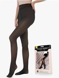 Fleece Lined Tights Women, Fake Translucent Thermal Winter Warm Fleece Tights, Sheer Thick Pantyhose Leggings for Women Black S 