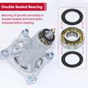 GELASKA 2 Pack 587819701 Spindle Assembly Kit with 532199789 Pulley Replaces 187292, 192870, 187281, 587820301, 532187292, 539112057, 587125401, 587256401, 532187281, 532192870, 532192872, 587253301