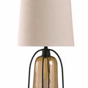 StyleCraft Malvern Industrial Table Lamp - Amber / Black