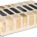 Handicrafts Home Decorative Keepsake Box 8x5  Small Organizer Box with Lid, Boho Decorative Storage, Retro Memory Box, Unique Coffee Table Dcor, Jewelry or Trinket Box, Modern Shelf Decorative Box (PATISSERIE-CARAMEL)