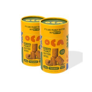 OCA Sugar-Free Peanut Butter Bites - 2 pack - 20 Individual Servings - Organic ingredients and 30g of Protein per pack. Vegan, Gluten-Free, Keto-Friendly, Low Carb, Plant-Based Protein, Only Three Ingredients - 10oz