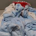 vavalad Shark Onesie Adult Shark Halloween Costumes Cosplay (Large, Blue Zipper)