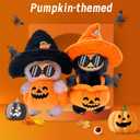 2 x 17cm Doll Clothes,Pumpkin Outfit with Witch Hat,6.7-Inch Doll Accessories,Halloween-Themed Clothes for 17cm Dolls,Halloween Costume for Collectible Dolls,Gift Idea