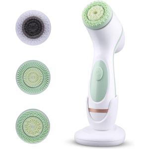 Facial Cleansing Brush, CkeyiN 3 in 1 Electric Exfoliating Spin Cleanser Device USB Rechargeable and Waterproof Exfoliation Rotating Spa Machine Facial Cleanser Massager for Women