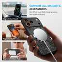 for iPhone 17 Pro Max Case, Black Floral Flower Pattern Print Magnetic Case [Compatible with MagSafe] [Translucent Matte] Slim Shockproof Protective Women Girls Phone Case, Floral Flower