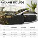 4 Pieces Queen Size Bed Sheet Sets with Pillowcases, Black Sun and Moon Soft Microfiber Bedding for Kids and Adults, Flat, Fitted Sheet for Bedroom Bed Decor