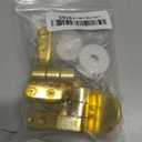 Gold Toilet Seat Hinges, Universal Fit, Complete Installation Kit, Premium Zinc Alloy, Anti-Corrosion Nylon Nuts, Adjustable Fittings