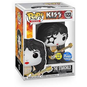 Pop Rocks: KISS - The Starchild (Glows-in-The-Dark) Exclusive Vinyl Figure Bundle with Compatible Funko Box Protector