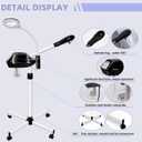 Professional Facial Steamer, 2 in 1 Facial Steamer with 5X Magnifying Lamp for Deep Cleansing and Hydration, Face Steamer on Wheels with Time Setting, Estheticians Steamer for Spa, Salon and Home Use