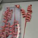 4PC Set Red/White Christmas Tree Decoration Woolen Bells Curly Pick, Christmas Ornaments Home Office Party