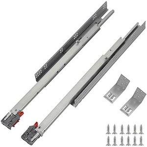 OCG Soft Close Undermount Drawer Slides 21 inch (6 Pairs), Full Extension Concealed Drawer Runners, Come with Mounting Screws and Brackets