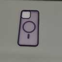 SUPFINE Magnetic for iPhone 14 Case & iPhone 13 Case (Compatible with MagSafe) (Military Grade Drop Protection) Slim Translucent Matte Shockproof Phone Cover, Dark Purple