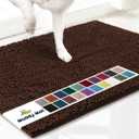Muddy Mat AS-SEEN-ON-TV Highly Absorbent Microfiber Door Mat and Pet Rug, Non Slip Thick Washable Area and Bath Mat Soft Chenille for Kitchen Bathroom Bedroom Indoor and Outdoor - Brown XXXL 72"X48"