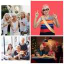 40th Birthday Sash and Headband Decorations Gifts Ideas for Her,Elegant Hair Tiara Accessories Birthday Gifts for 40 Year Old Women