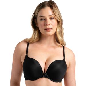 Smart & Sexy Womens Maximum Cleavage Underwire Push Up Bra (Black)