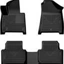 Husky Liners Weatherbeater Floor Mats | Fits 2024-2025 Hyundai Santa Fe | Front & 2nd Row, 3-pc Black - 95961