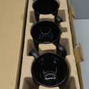 DOWAN Coffee Mugs, Black Coffee Mugs Set of 6, 16 oz Ceramic Coffee Cups with Large Handles for Men Women, Porcelain Big Mug for Tea Latte, Mug Gifts for Home Office Party