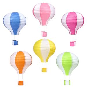 LIHAO Hot Air Balloon Decorations Paper Lanterns, Hanging Chinese Japanese Paper Lanterns for Wedding Birthday Anniversary Christmas Engagement Baby Shower Party Favors, Set of 2