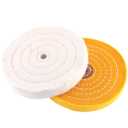 5 Inch Polishing Wheel for Bench Grinder - 2 Pcs Buffing Wheel (50 Ply), 10mm Arbor Hole Cotton Sanding Wheel