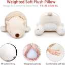 Niuniu Daddy 15" | 1.9 Pound Weighted Stuffed Animals Polar Bear in Large Plush Toy for Kids Kawaii Adorable Squishy Cuddle Pillow for Sleeping Hugging Christmas Birthday Gift for Girls Boys, Medium