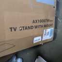 AX WABER Universal Floor TV Stand with Mount 70 Degree Swivel 9 Level Height Adjustable and Space Saving Design for Most 27 to 65 inch LCD, LED OLED TVs, Perfect for Corner & Bedroom White AX1006TW