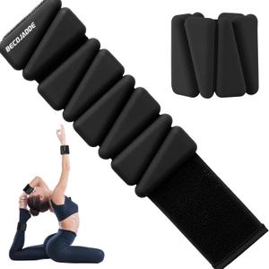 Wrist Ankle Weights Set of 2(1 lb/2 lb Each) Adjustable Weights Training Intensity for Strength Training Walking Running Yoga Pilates Jogging for Women Men (Black)