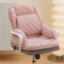 Comfy Office Chair Cushion for Desk Chair,Soft Lumbar and Back Support Computer Desk Cushion, Gaming Chair Pad for Dorm Car Room Seat (Light Pink)