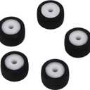 Xstyle 5Pcs Recorder Pinch Roller, 13x6x2.5mm Video Tape Belt Pulley, Black Rubber Audio Bearing Roller Guide Pulley for Car Radios Players Amplifiers