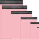 Outus 240 Pcs Poly Mailers Variety Size Pack Mailing Shipping Bags 6 Assorted Sizes Shipping Envelopes Self Adhesive Waterproof and Tear Proof Packaging Bags for Clothing Book Gift(Pink)