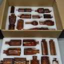 Bud Vase Set of 30 in Bulk Amber Glass Bud Vase 30 Pack Bud Vases for Centerpieces Vintage Amber Mini Flower Vases for Home Centerpieces Wedding Decorations