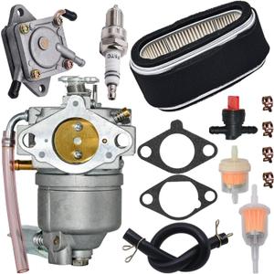AM109205 Carburetor Kits With Fuel Pump&Air Filter for John Deere GT242 GT275 F510 F525 LX172 LX176 LX240 LX170 LX175 Tractors Enginefor Kawasaki 15003-2398 FC401V 4 Stroke Engines