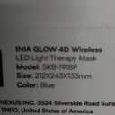 INIA Glow 4D Wireless Red Light Therapy Mask for face – Dual NIR, 320 LEDs, 4 Modes, Under-Eye Cooling, Cordless & Rechargeable LED Face Mask for Home & Travel, Skincare Gifts for Women Mom Wife, Blue