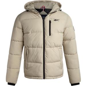 Reebok Mens Jacket - Weather Resistant Winter Jackets for Men Quilted Warm Coat Puffer Jacket with Hood and Pockets