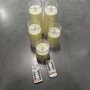 Homemory Flameless Candles with Embedded Star String Fairy Lights, Battery Operated Candles, LED Candle, Fake Candles with Remote Control and Timer, Ivory, Set of 5(H4 5" 6" 8" 8")