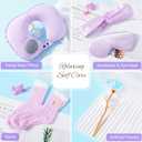 LUCOTIYA Birthday Gifts for Women, Self Care Get Well Soon Gifts, Lavender Relaxing Spa Gift Basket Care Package w/Blanket Unique Valentine Idea for Her,Mom, Friends (Purple)