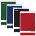 TOPS Spiral Steno Books, 6" x 9", Gregg Rule White Paper, Assorted Covers, 80 Sheets per Book/4 Books per Pack (80220)