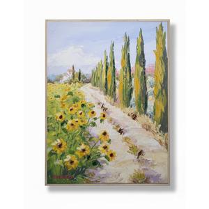 Country Sunflower Wall Art Farmhouse Flowers Field Pictures Wall Decor Abstract Nature Landscape Painting Prints 31x41