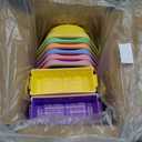 18 Pieces Non-Slip Balance Beam Stepping Stones for Kids 3 Years + Stackable Obstacle Course Balance Board for Toddlers Thicken Plastic Hold up 220LBS Indoor Outdoor Sensory Toy