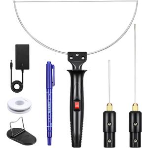 GOCHANGE 3 in 1 Foam Cutter Electric Styrofoam Cutting Tool, 100-240V / 18W Hot Knife Foam Cutter with Electronic Voltage Transformer Adaptor