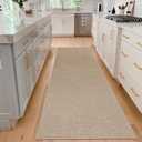 SHACOS Easy Jute 2x3 ft Washable Non-Slip Runner Rug - Natural Woven Farmhouse Rug for Entryway, Hallway, Patio & Kitchen - Durable, Stain Resistant Indoor/Outdoor Carpet, Neutral Beige