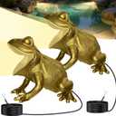 OSREE 6W Brass Pond Light LED Underwater, 12V Low Voltage Frog Underwater Pond Light 2700K, IP68 Waterproof Submersible Ponds Lights for Outdoor Ponds Fountain Waterfall Water Feature, 2 Pack