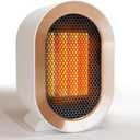 Indoor Electric Portable Space Heater, 1200W Personal Desk Heater, Fast Quiet Heating Ceramic for Large Room,Bedroom and Office Use (White)