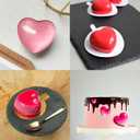 3 Pcs Heart Shaped Molds Silicone Making Candy Chocolate Cookie Decor Cake Candle Soap Mold for Valentine Day Anniversary Decor