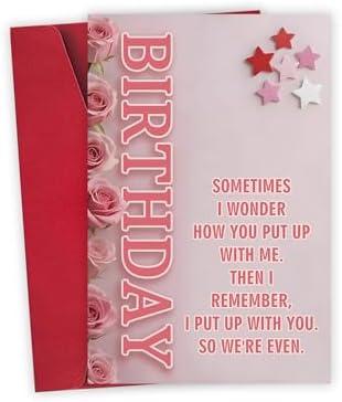 Detuca Funny Birthday Cards for Men Women, Hilarious Birthday Gifts for Friends, Bday Greeting Card for Niece Nephew Him Her, Happy Birthday Card for Brother sister 4 Pack