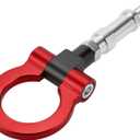 M12 1.75 Tow Hook/Car Front Bumper Towing Hook/Durable Metal Rotary Tow Hook Ring for Honda S2000 2000-2009,for Honda FIT 20.4cm 1pcs Red