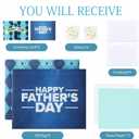 YANGTE 6 Pack 13" Fathers Day Gift Bags with Tissue Paper, Gift Bags Medium, Fathers Day Gift for Men Dad Father Grandpa, Happy Fathers Day Gift for Party Favor Supplies, 12.8"*10.2"*6.3"