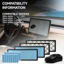 Front Trunk HEPA Carbon Air Filters Kit Fit for Tesla Model/Y Model Y L/Model Y Juniper 2020-2026, HEPA Air Filter *2 HEPA Carbon Filter *2 Cabin Air Filter *2 per Package with Installation Tools Blue